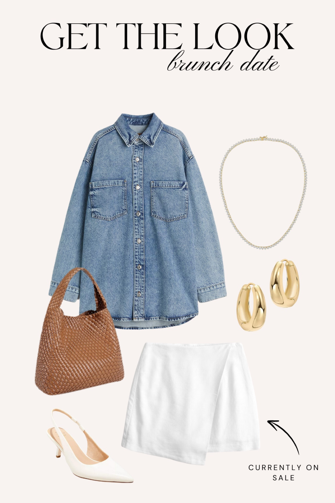 Brunch date outfit idea! Pre fall outfit, fall transition outfit, denim shirt, white skirt, fall staples, fall wardrobe. 

#LTKFindsUnder100 #LTKStyleTip #LTKFindsUnder50