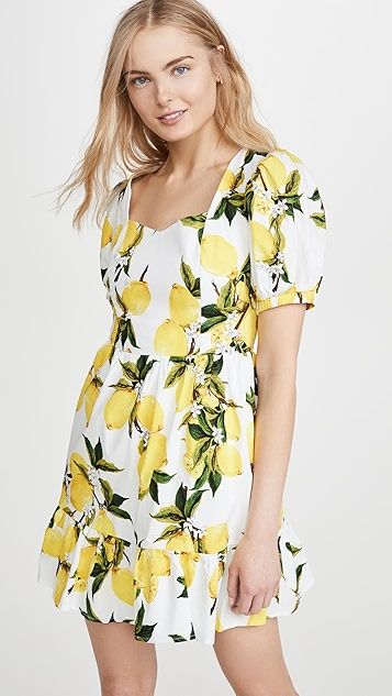 Lemon Print Mini Dress | Shopbop