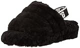 Amazon.com | UGG Women's Fluff Yeah Slide Slipper, Black, 8 M US | Slippers | Amazon (US)