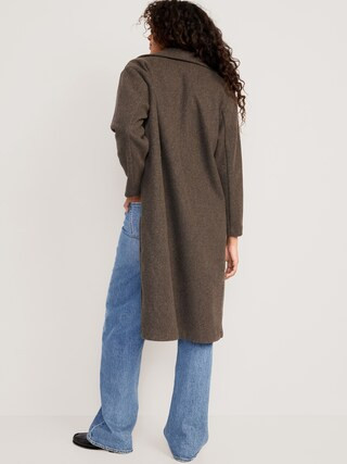 Soft-Brushed Long Overcoat for Women | Old Navy (US)