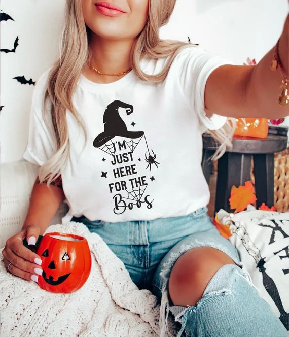 I'm Just Here for the Boos Shirt Halloween Shirt Funny - Etsy | Etsy (US)