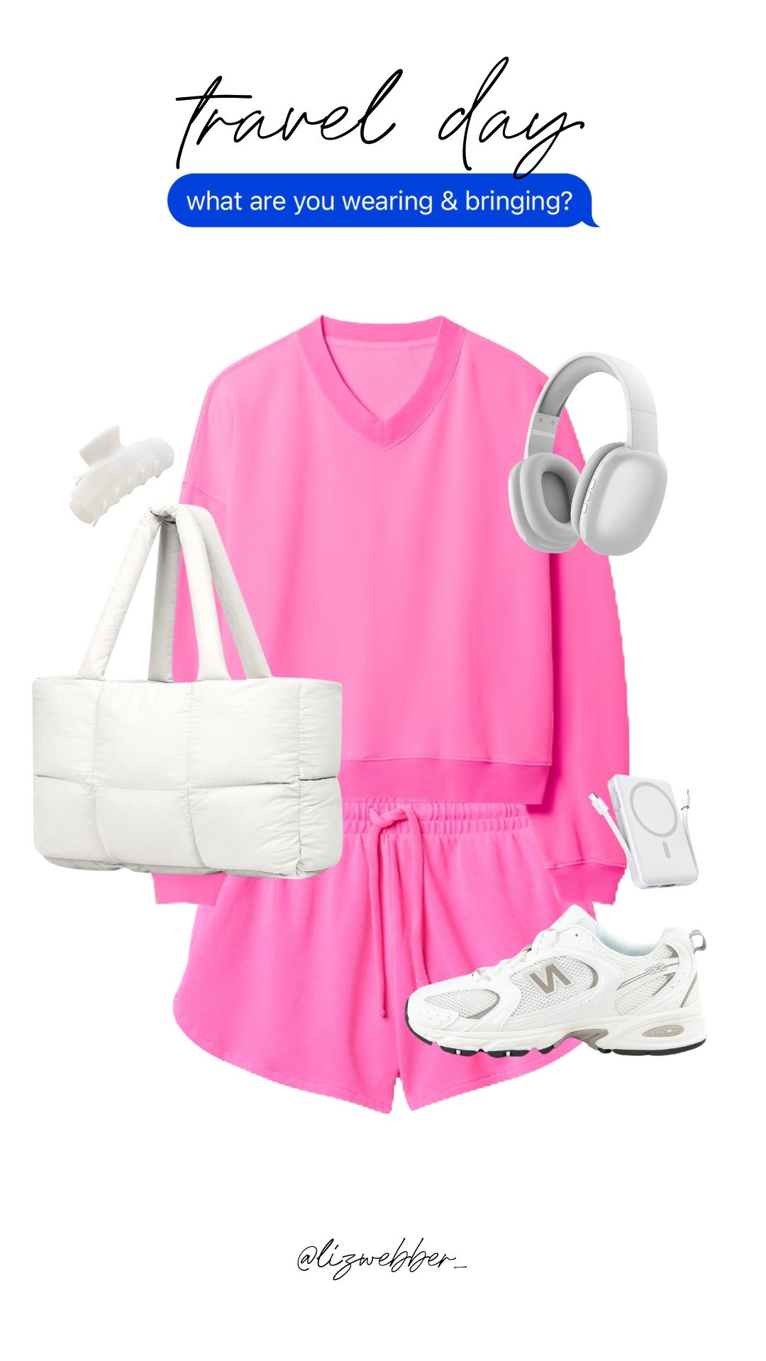 Travel day 🩷 matching set, tote, bag, new balance, headphones

#LTKActive #LTKxMadewell #LTKSeasonal