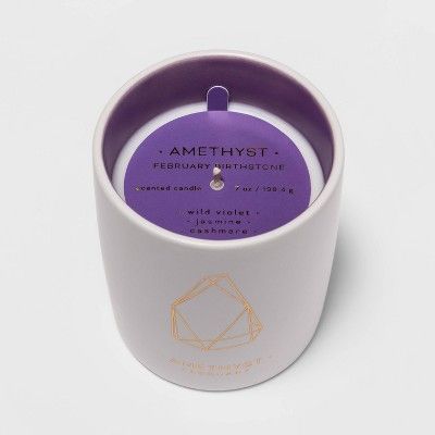 7oz Birthstone Ceramic Jar Amethyst Candle - Project 62™ | Target