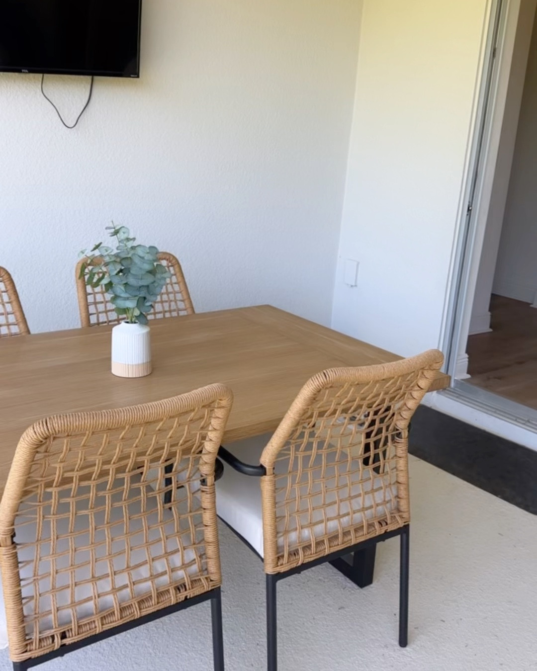 Out door patio table from Lowe’s. It’s the perfect size and the exact style I was looking for  

#LTKSeasonal