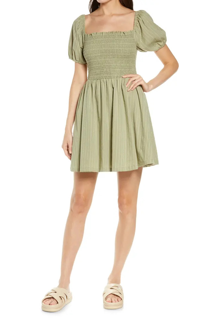 Spring Fling Cotton Blend Minidress | Nordstrom