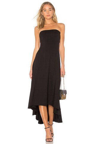 Susana Monaco Strapless Hi Low Dress in Black from Revolve.com | Revolve Clothing (Global)