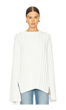 EAVES Asher Crewneck Sweater in Ivory from Revolve.com | Revolve Clothing (Global)