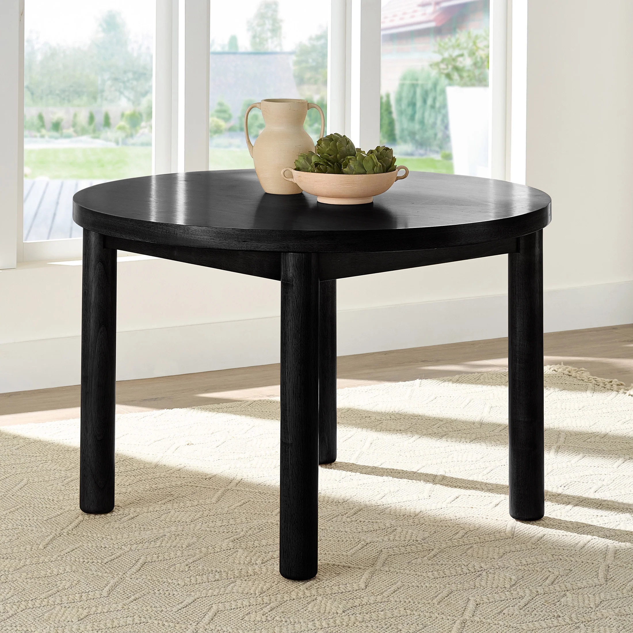 Better Homes & Gardens Adlin Round Dining Table, Charcoal Finish | Walmart (US)
