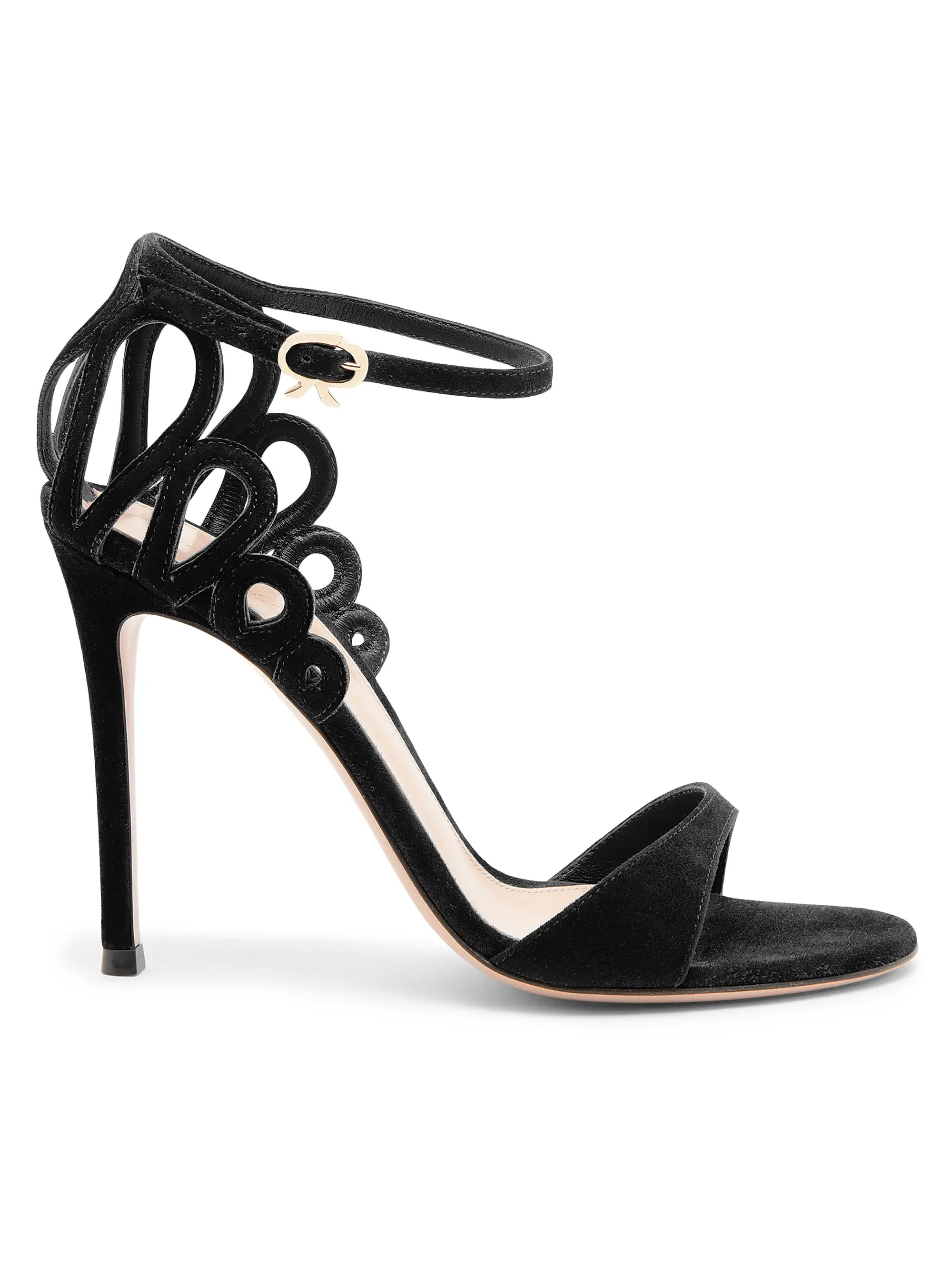 105MM Scalloped Suede Sandals | Saks Fifth Avenue