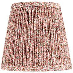 Springcrest Pink and Red Leaf Shirred Pleated Shade 4x6x5.5" (Clip-On) | www.lampsplus.com | Lamps Plus