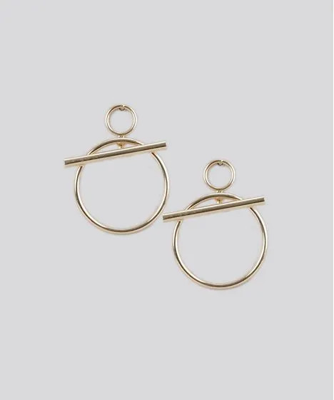 Brinco Geométrico Dourado - Único | C&A BR