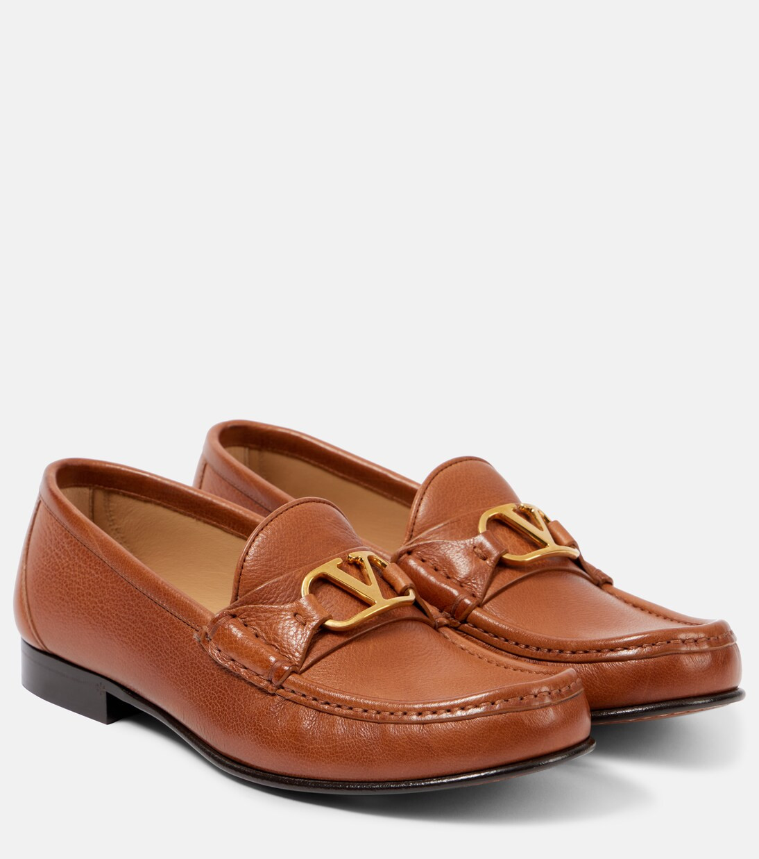 VLogo Signature leather loafers | Mytheresa (US/CA)