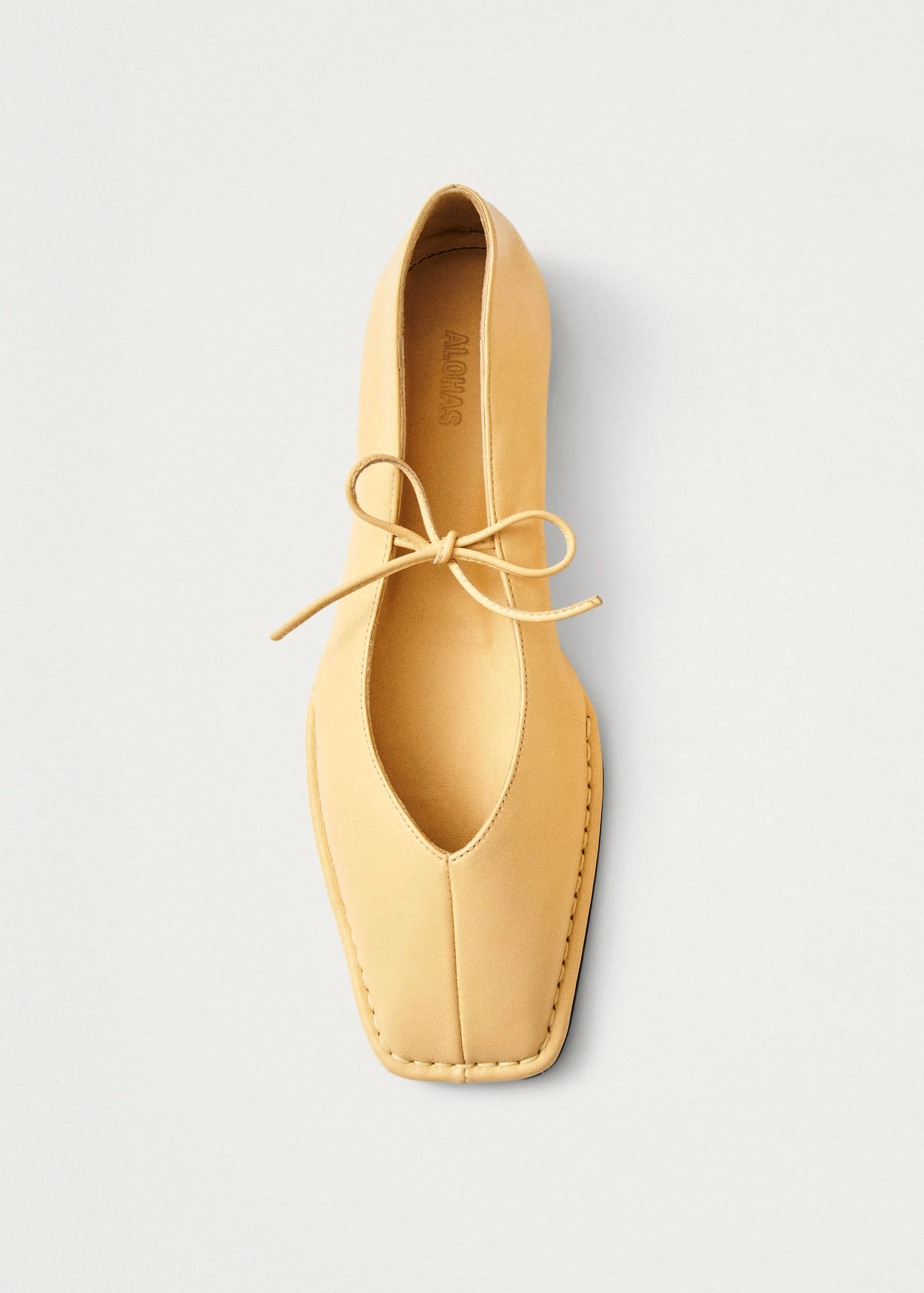 Sway Vanilla Leather Ballet Flats | Alohas US