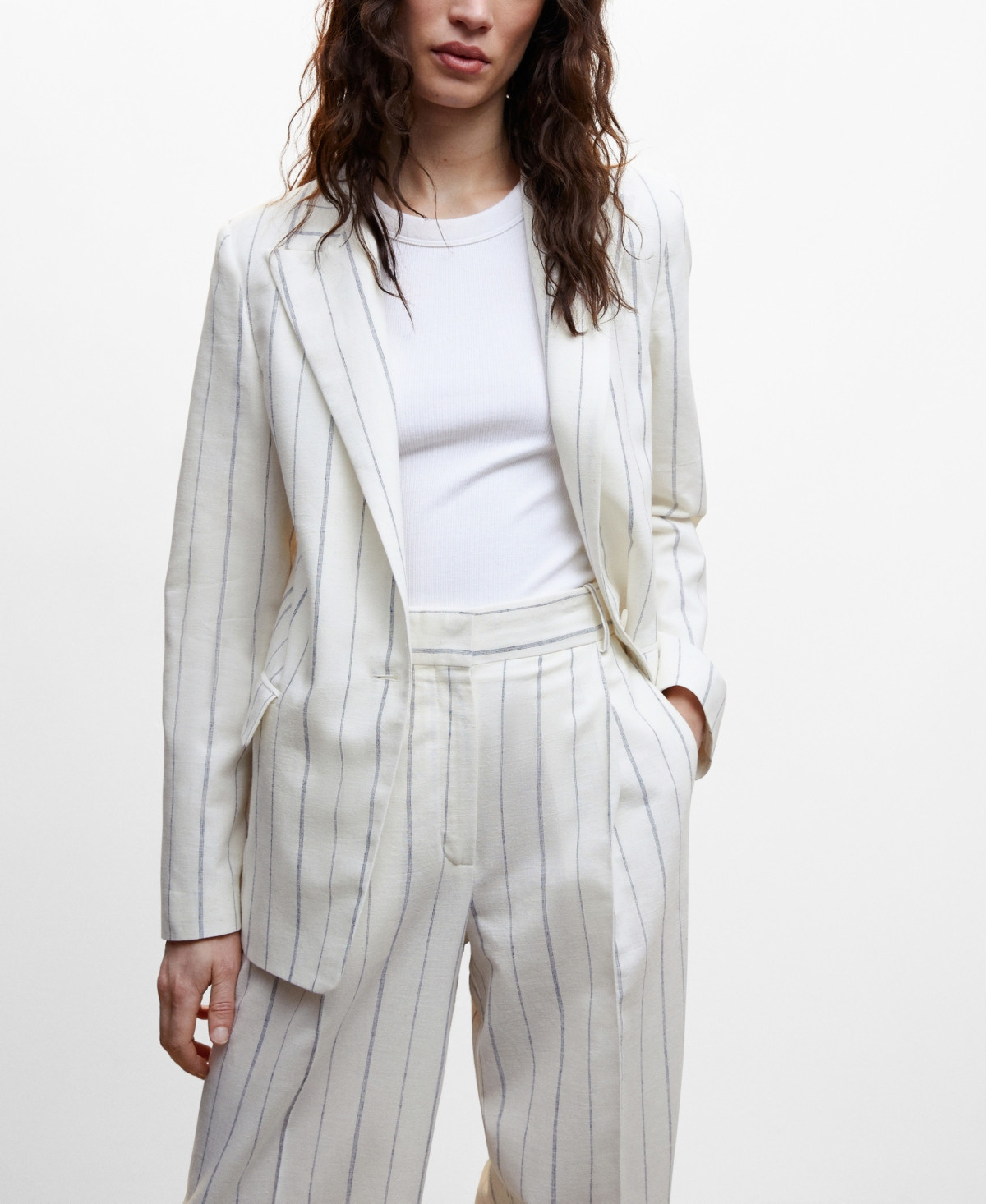 Mango Women's Striped Suit Blazer | Macys (US)