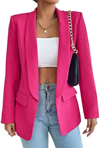 Womens Casual Blazer Long Sleeve Open Front Shawl Collar Slim Jacket Fashion Spring Fall Blazer J... | Amazon (US)