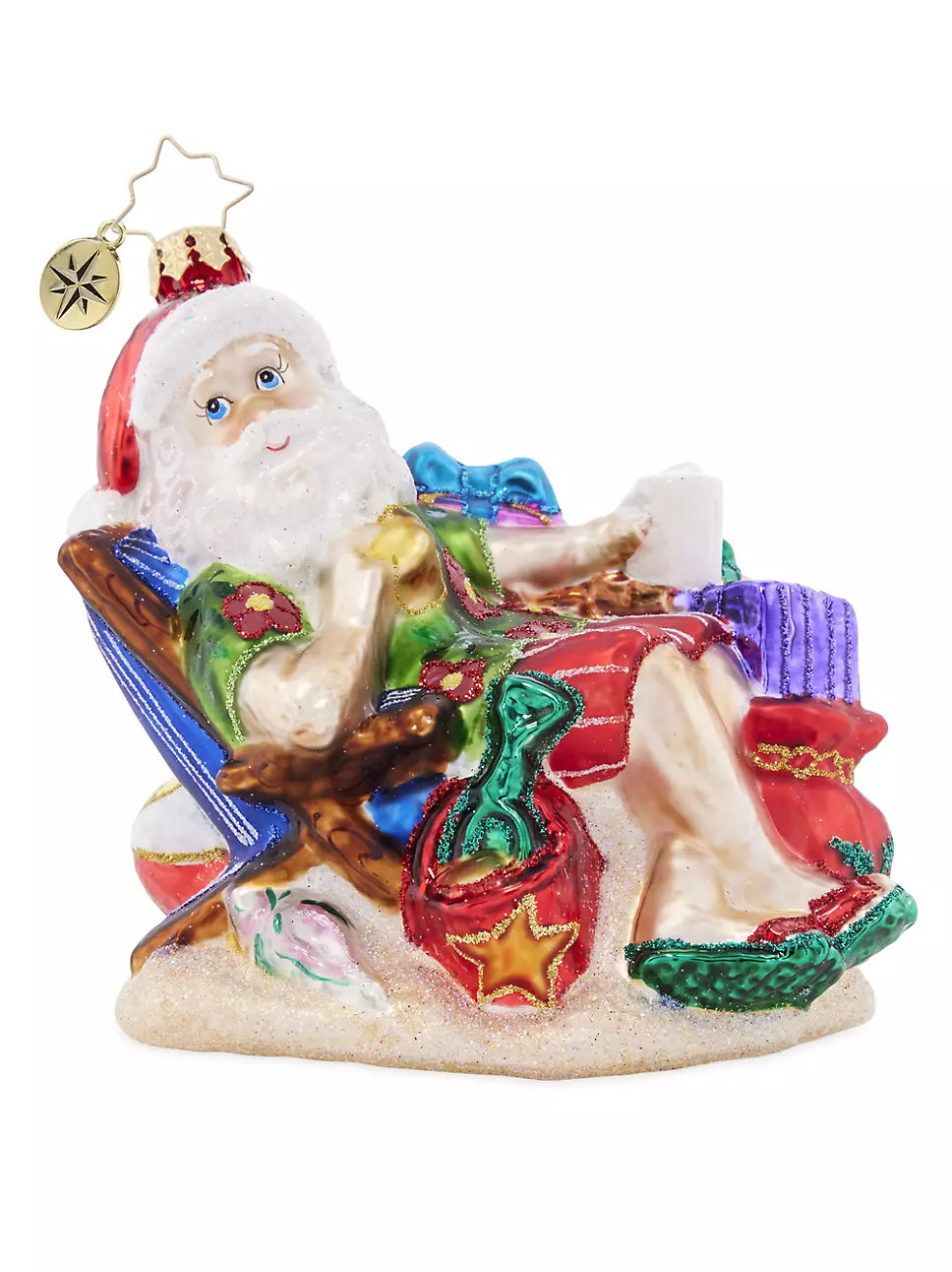 Christopher Radko Beach Bum Santa Ornament | Saks Fifth Avenue