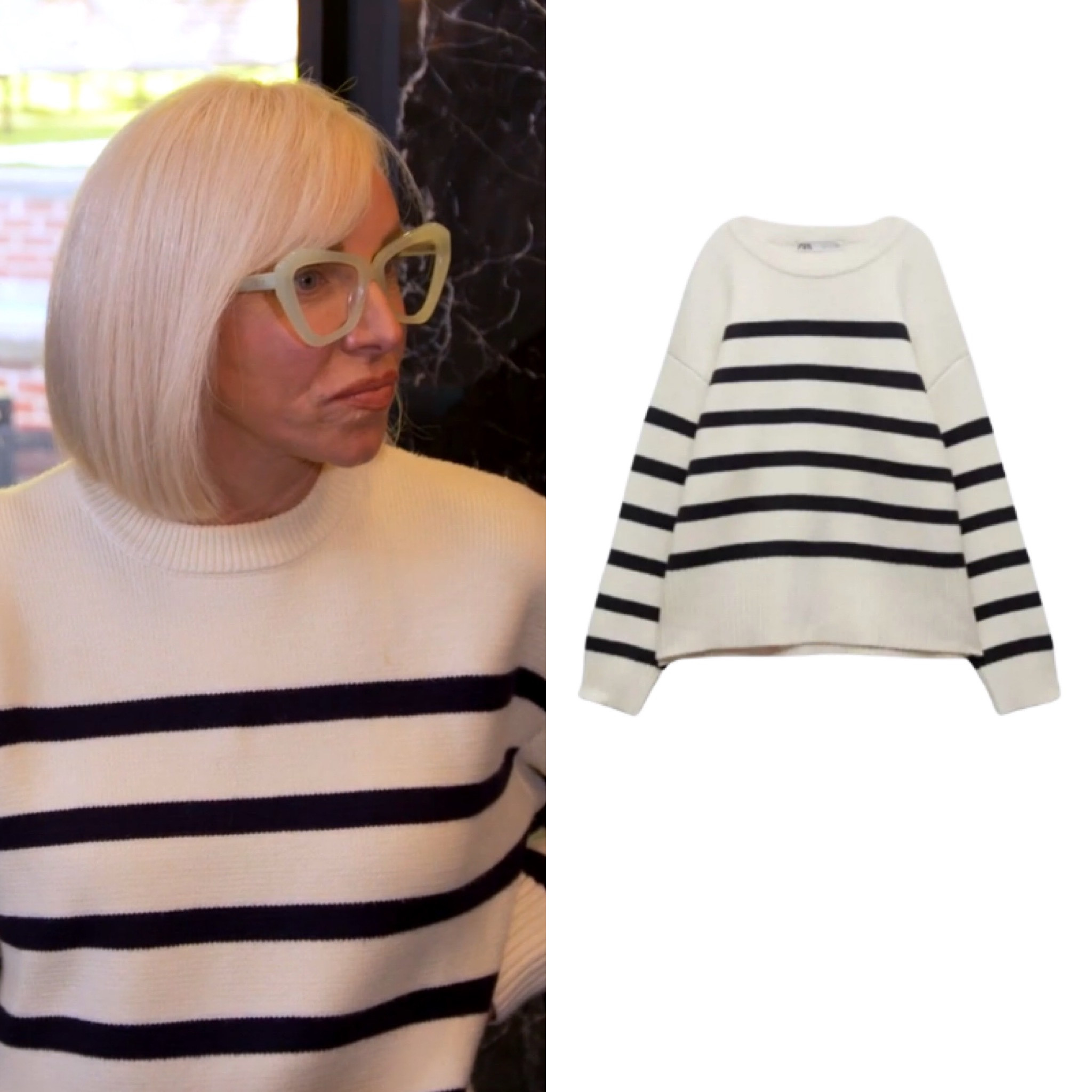 Margaret Joseph’s’ Ivory Striped Sweater