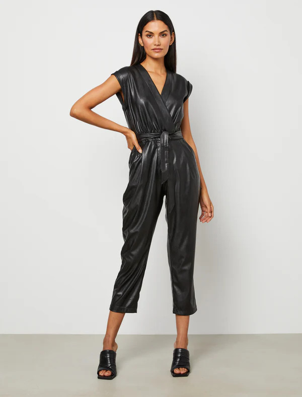 Alana Faux Leather Jumpsuit | BCBG Max Azria 