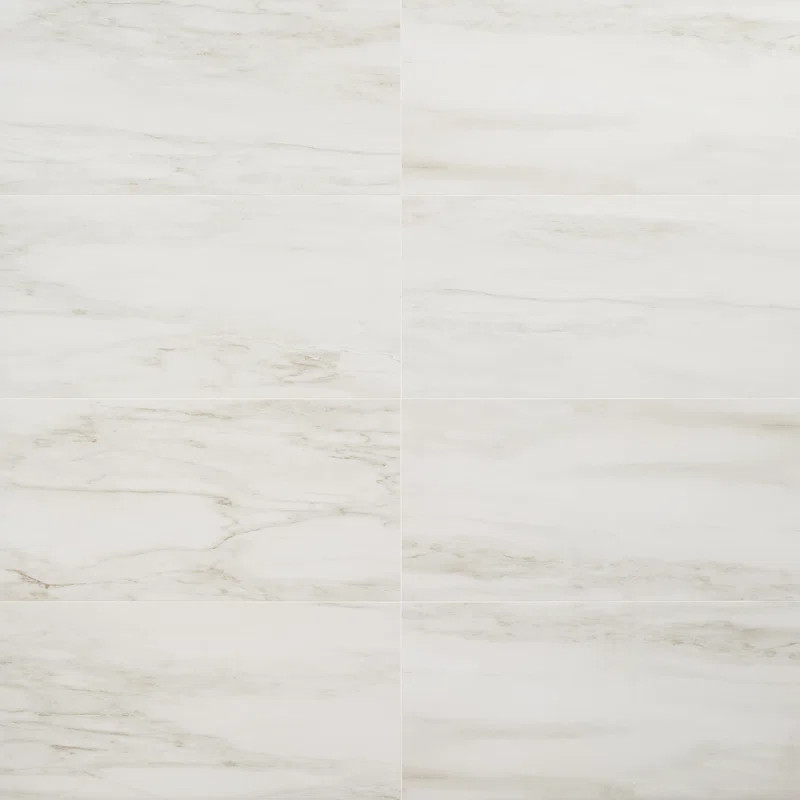Saroshi 11.81 in. x 23.62 in. Matte Marble Look Porcelain Floor and Wall Tile (9.68 Sq. Ft. / Cas... | Wayfair North America