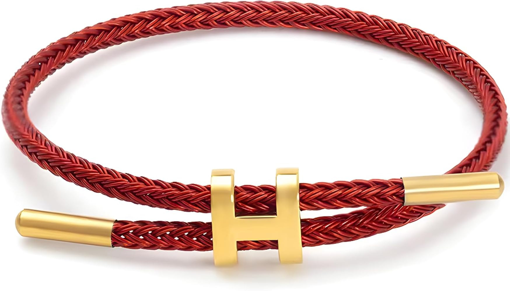 ARDILLA JW Bracelet with Adjustable Design Polished H Shape Buckle, Bracelets for Women, 18k Gold-plated Buckle Design Titanium Steel Wire Rope Women's Gift Jewelry | Amazon (US)