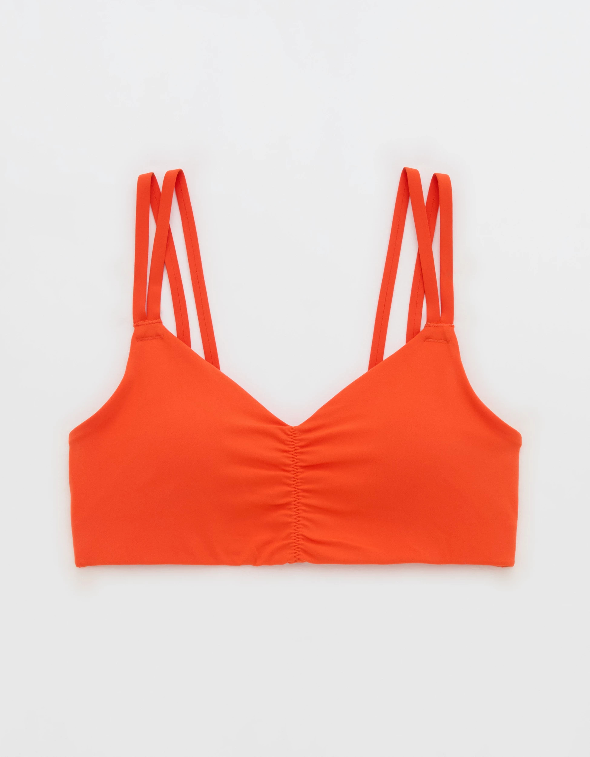 OFFLINE By Aerie Real Me Ruched Strappy Sports Bra | American Eagle Outfitters (US & CA)