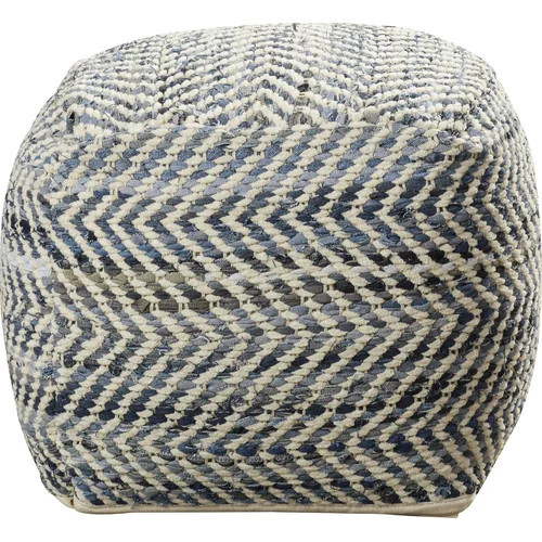 Beachcrest Home Lubec Chevron Pouf Ottoman | Wayfair North America