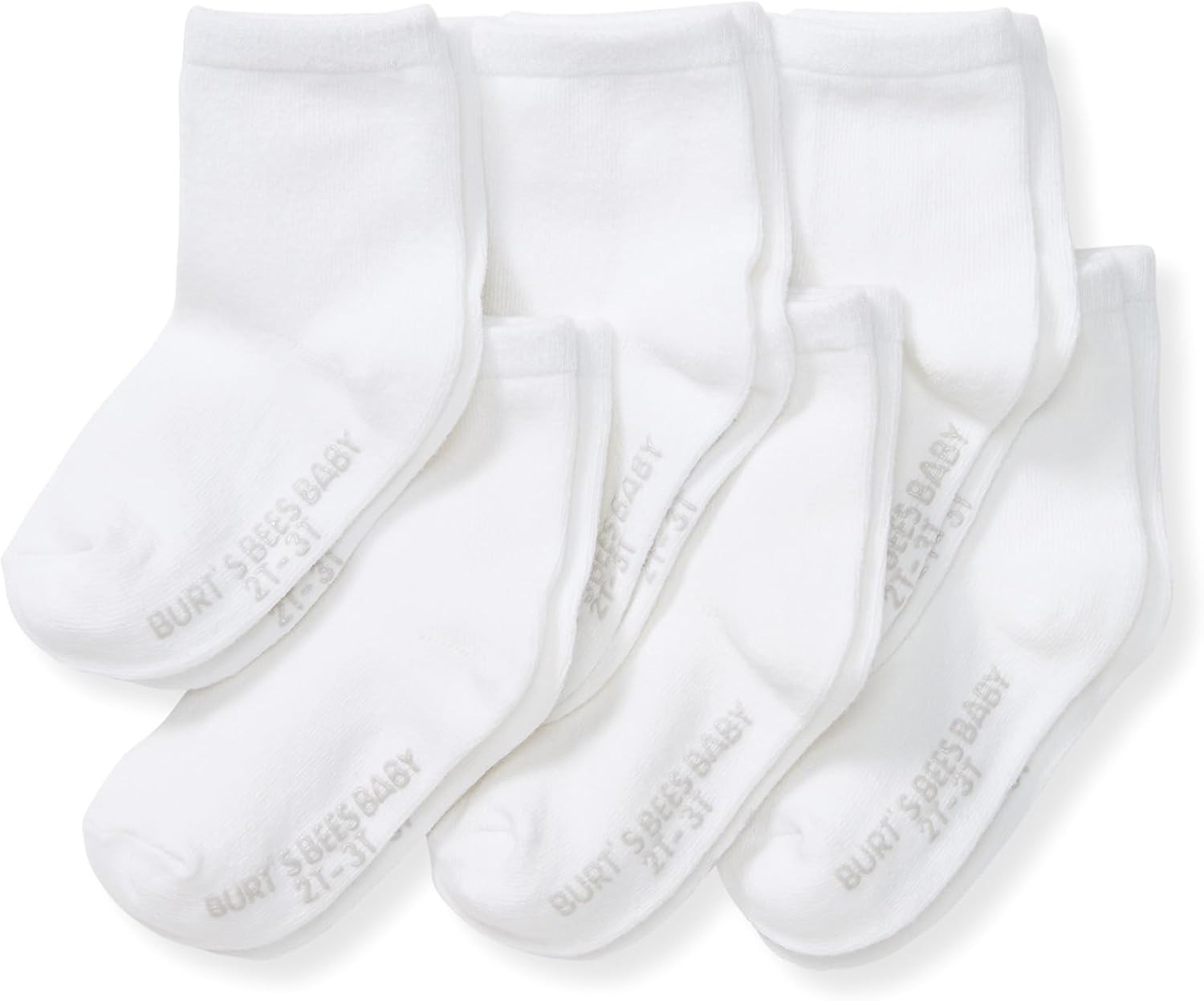 Burt's Bees Baby Organic Ankle & Crew Socks with Non-Slip Grips, 6-Pack | Amazon (US)