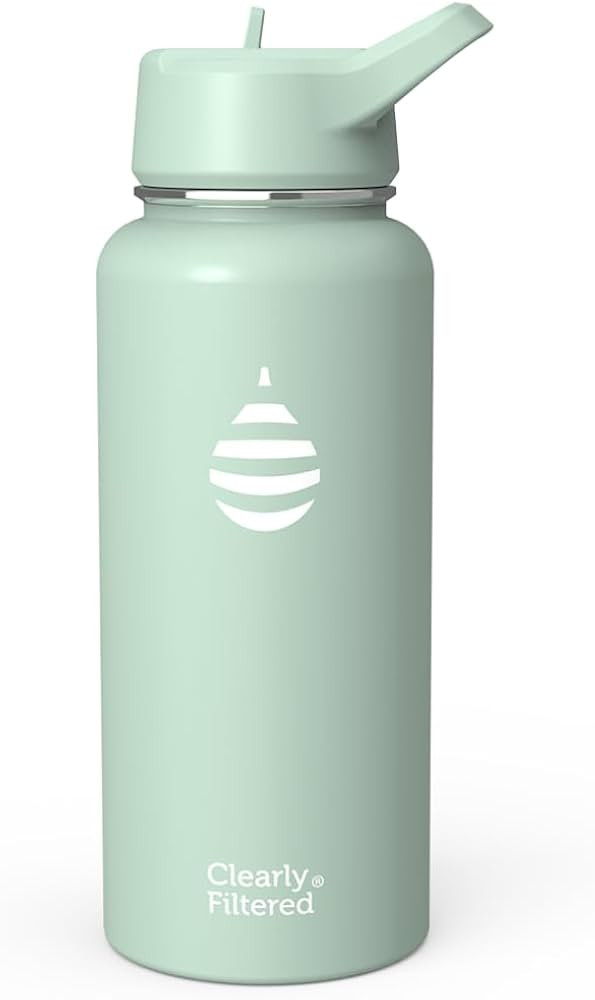 Clearly Filtered Water Bottle | Removes 220+ Contaminants, Double-Wall Insulated Stainless Steel,... | Amazon (US)