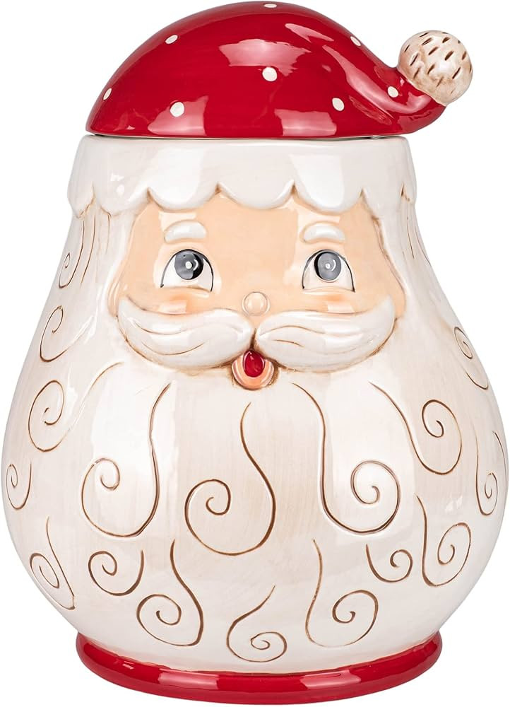 Transpac Johanna Parker Dol Jolly Santa Cookie Jar (TC00364) | Amazon (US)