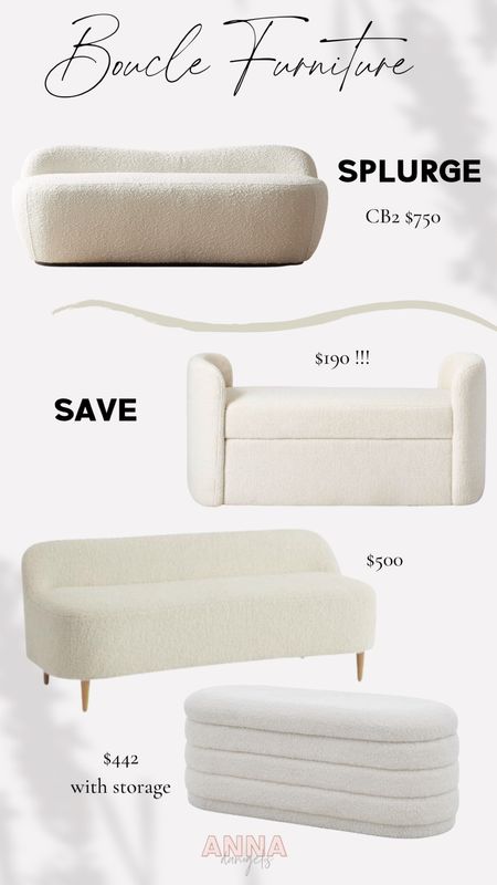 Sherpa bench affordable target home target bench 
Boucle furniture boucle bench 
Boucle cou h love sweet bench seating perfect for bay window furniture end of bed bench studio McGee cb2 

#LTKsalealert #LTKhome #LTKstyletip