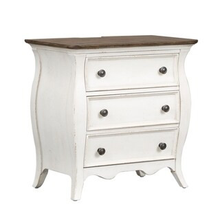 Parisian Marketplace Brownstone and White Paint Bombay Night Stand | Bed Bath & Beyond