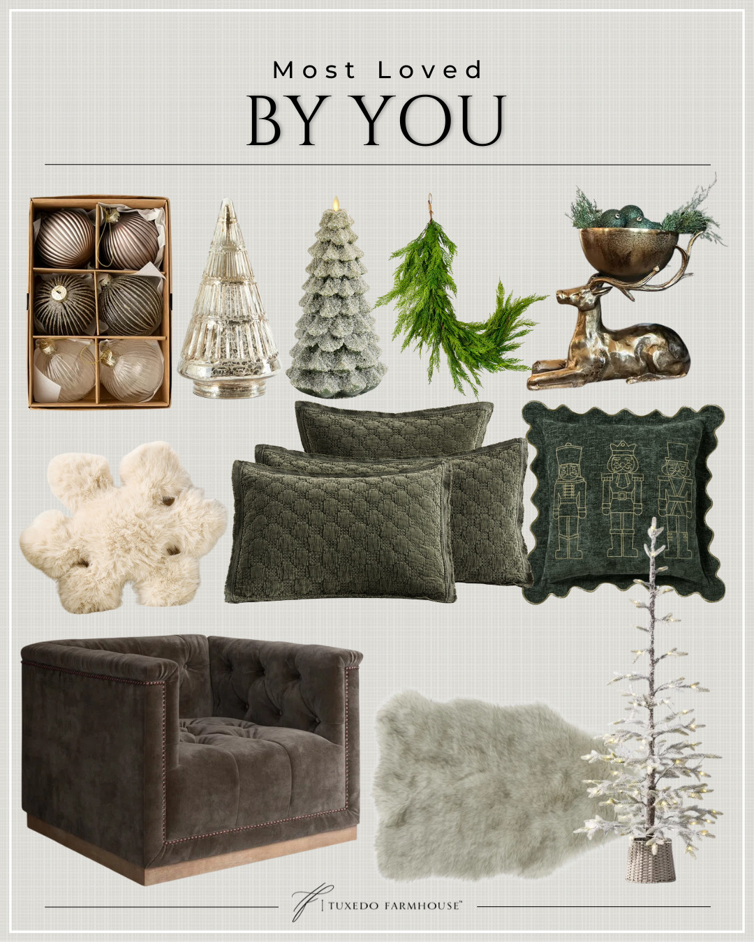 Most Loved by You

Which one was your favorite?

Seasonal, home decor,winter, accent chairs, rugs, wall art, frames, pillows, lamps, baskets, candles, books, coffee tables, ottomans, trays, bowls, consoles, accent tables
 

 #LTKHoliday #LTKSeasonal #LTKHome