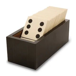 Curata Black and White Horn/Bone Jumbo Domino Set | Overstock.com Shopping - The Best Deals on Ot... | Bed Bath & Beyond