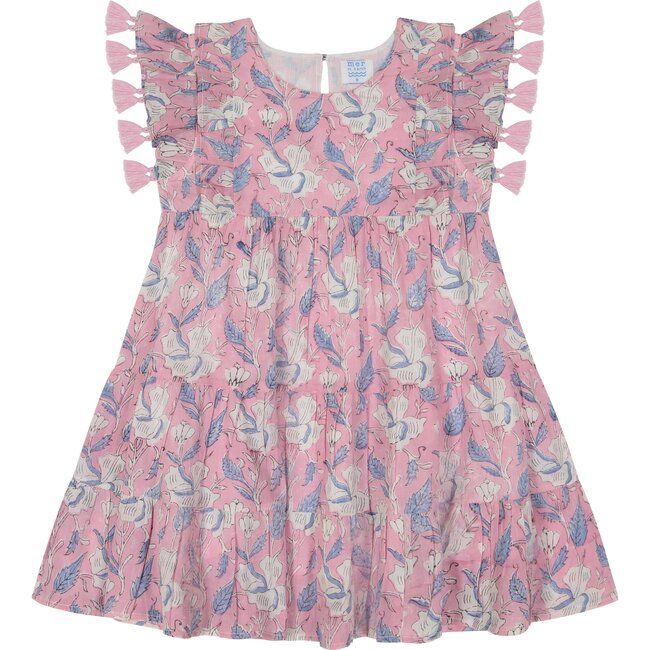 Sophie Tassel Dress, Blue Pink Floral | Maisonette