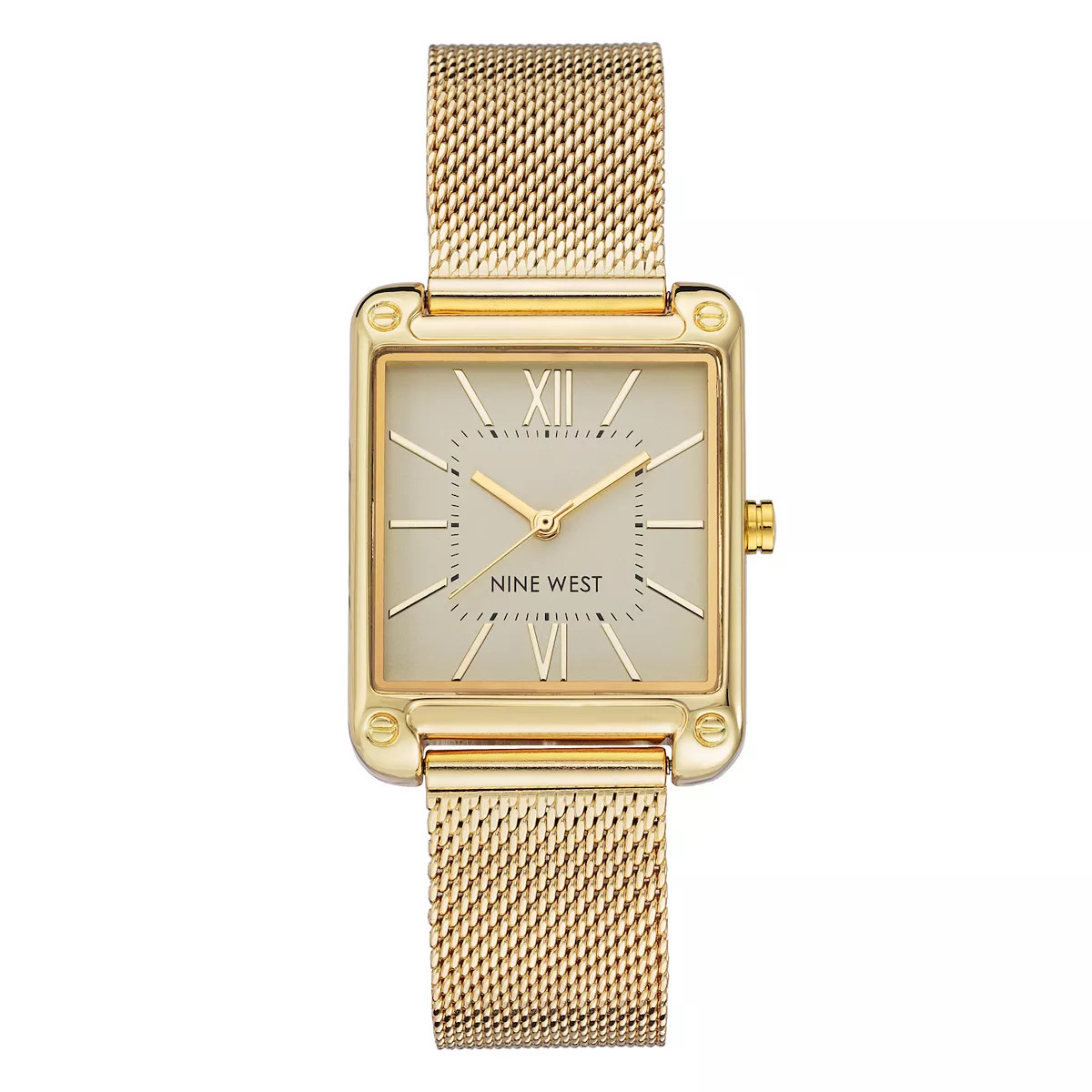 Nine West Women's Gold-Tone Rectangle Dial Dress Watch | Kohl's