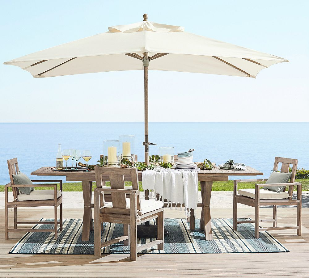 Indio Eucalyptus X-Base Extending Dining Table + Chair Dining Set | Pottery Barn (US)