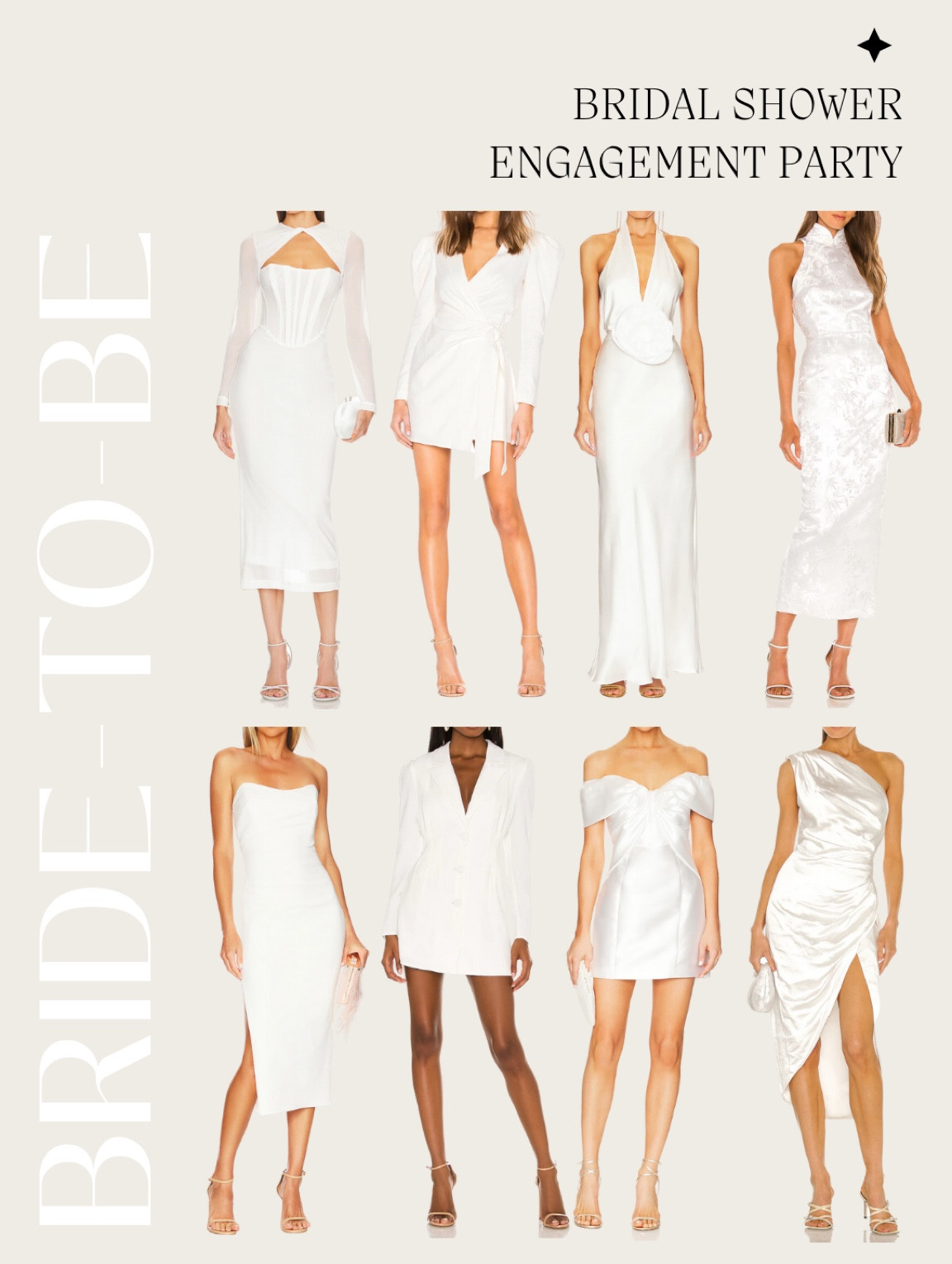 Bridal looks for engagement parties, bridal shower, rehearsal dinner 🤍

#LTKSeasonal #LTKwedding #LTKstyletip