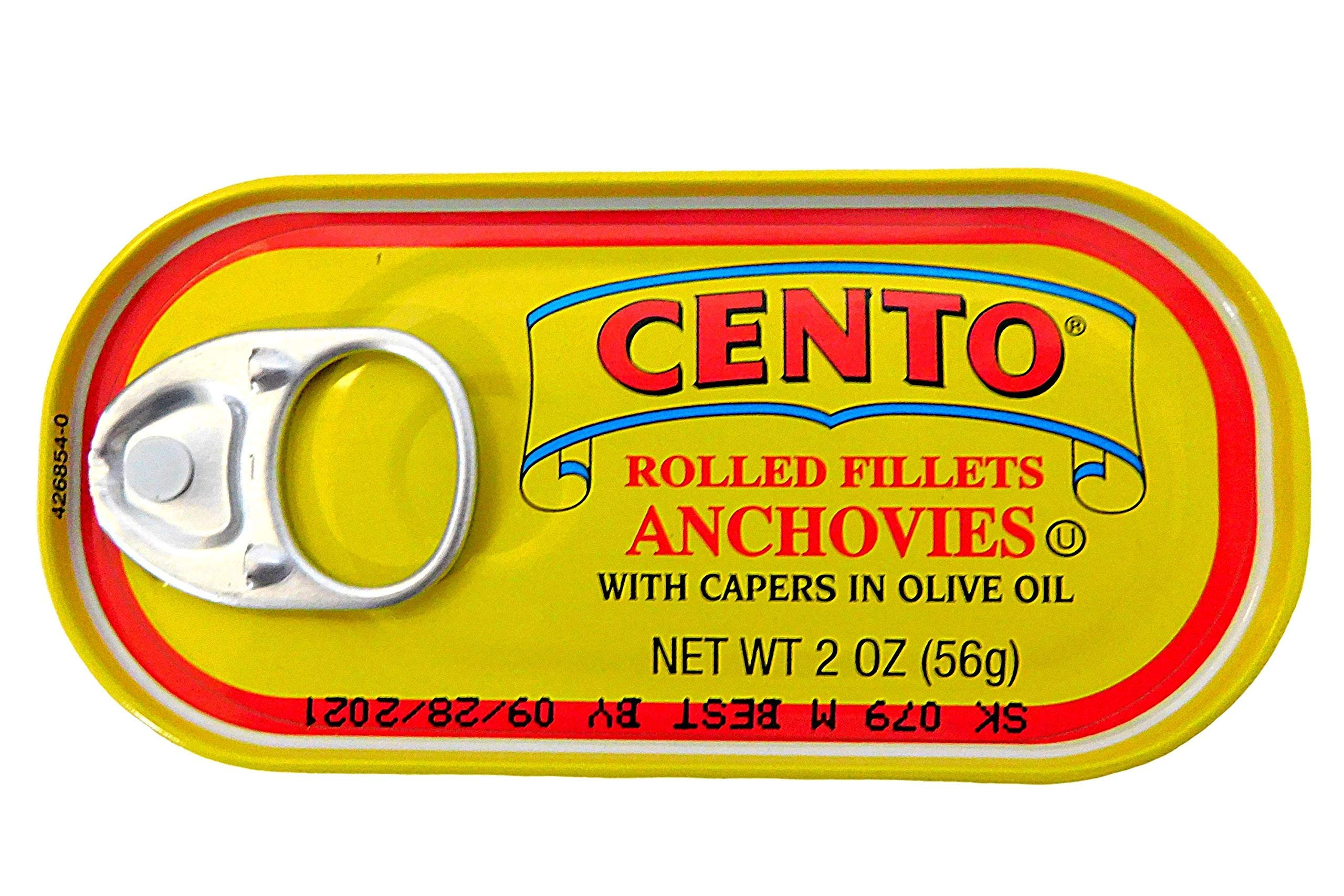 Cento - Rolled Fillets Of Anchovies With Capers In Olive Oil, (10)- 2 Oz. Tins | Amazon (US)