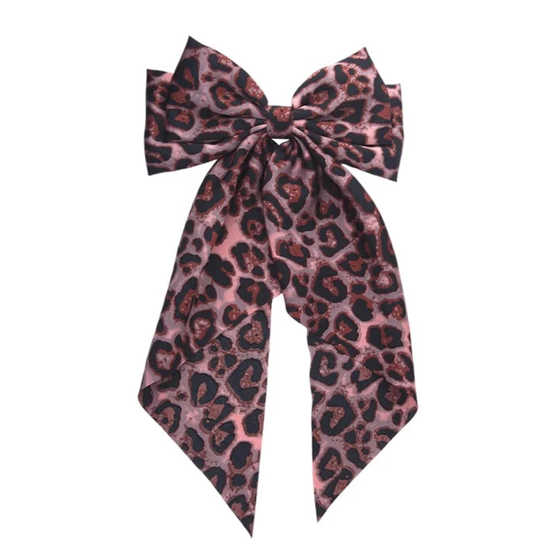 Leopard Print Hair Bow Clip for Women Girls Big Halloween Hair Bow Clips Large Leopard Bow Hair C... | Walmart (US)