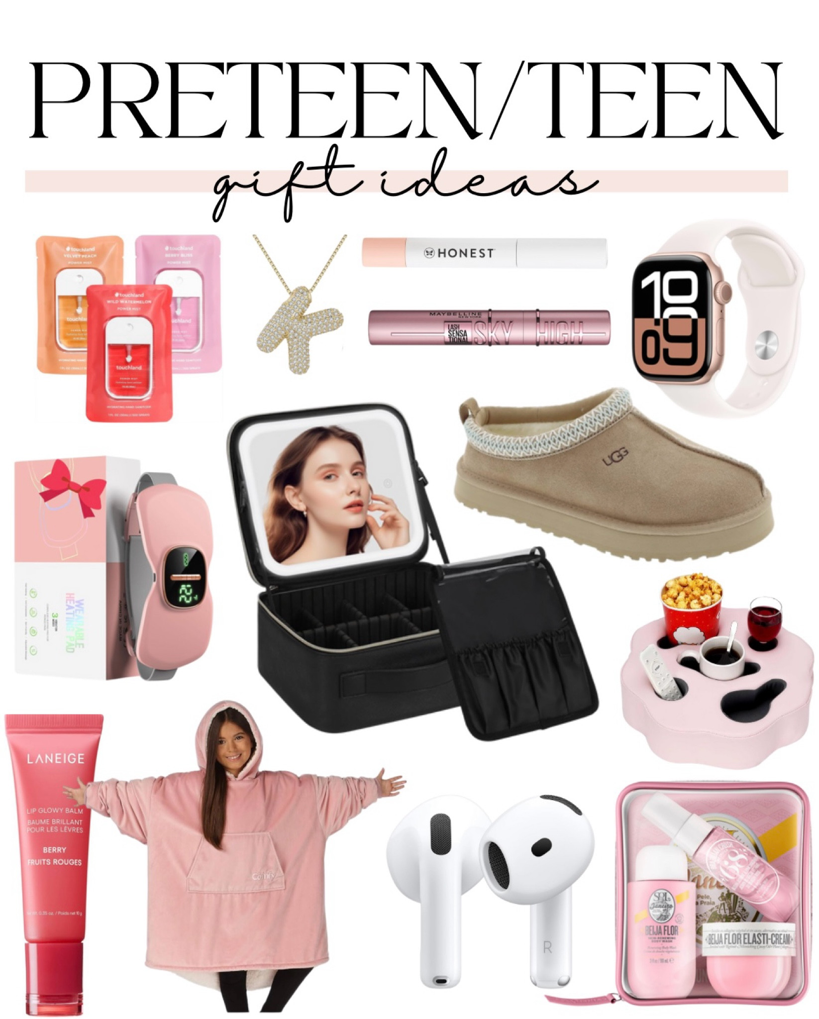 Preteen/ teen gift ideas - gifts any preteen or teen would love to receive this holiday season 😍

Christmas gifts for teen girls, gifts for teen girls, gifts for tween girl, preteen girl gifts, holiday wish list for teens, gifts for teen girl, cozy jr blanket hoodie, touchland hand sanitizer, ugg taz slippers, led makeup case, makeup lover gifts, beauty lover gifts, teen gift guide, gifts for her, Apple Watch for teen, AirPods, period cramps heating pad, bubble necklace, cup holder bed tray, Black Friday deals for teens, cyber Monday teen deals

#LTKSeasonal #LTKGiftGuide #LTKHoliday