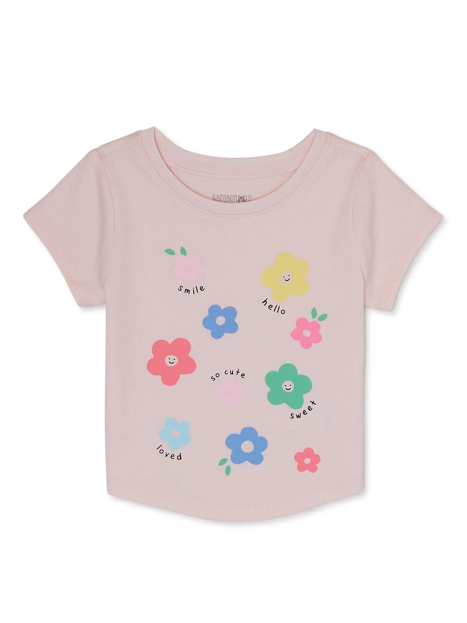 Garanimals Baby Girls Graphic Tee with Short Sleeves, Sizes 0-24M | Walmart (US)