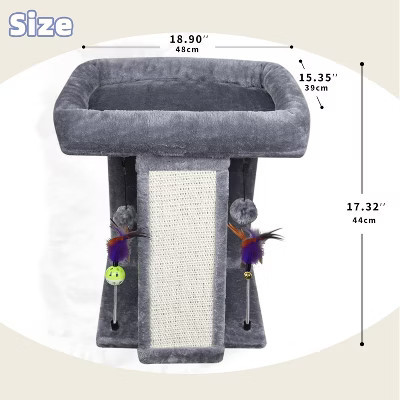 Cat Tree Tower with Cat Scratching Post for Indoor Cats, Activity Centre Climbing Tree with Scratching Board | Target