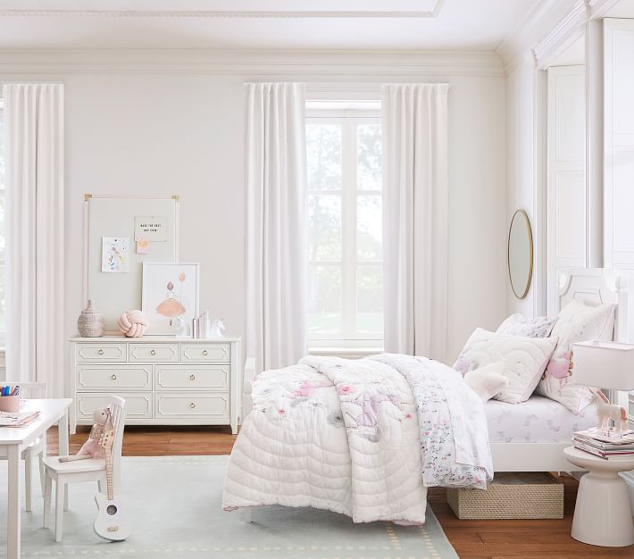 Evelyn Linen Blackout Curtain Panel | Pottery Barn Kids