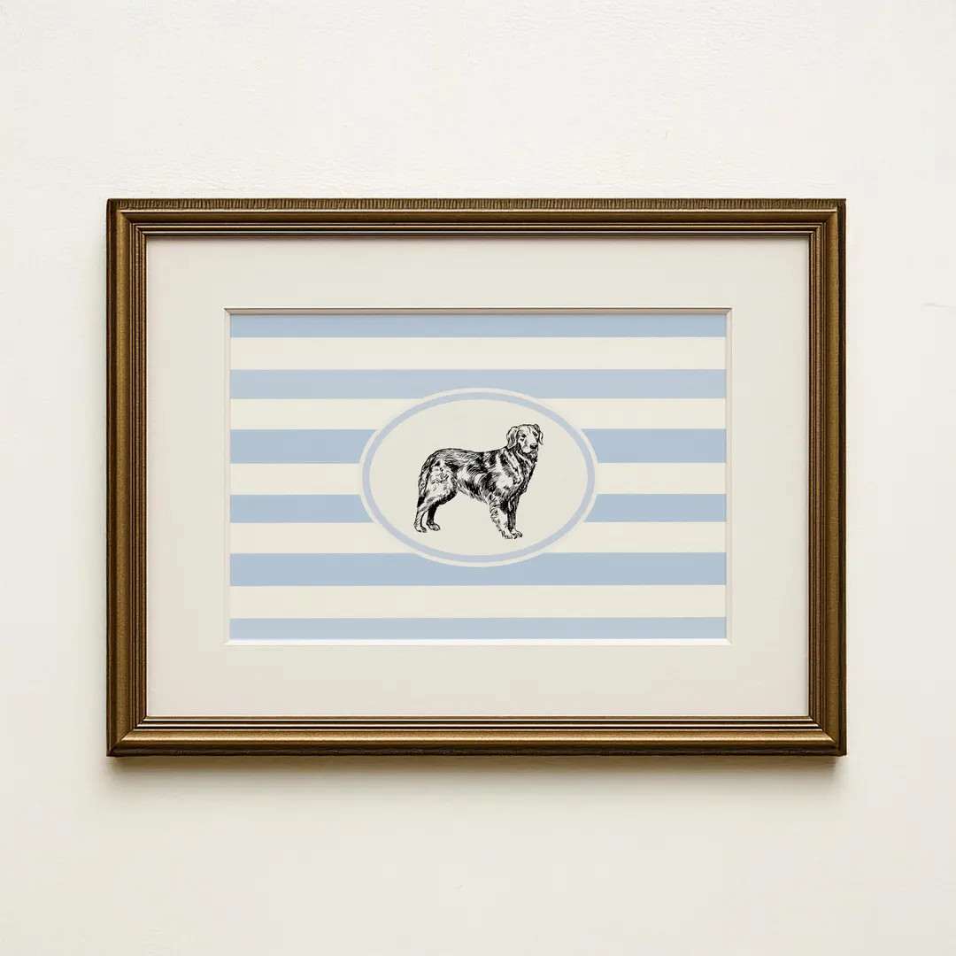 Golden Retriever Art, Retriever Dog Print, Grandmillennial Art, Dog Lover Gift, Cottage Core Deco... | Etsy (US)