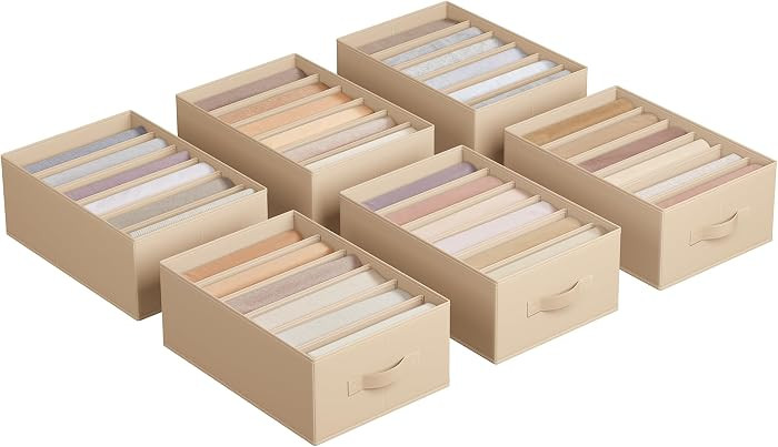 SONGMICS Kleiderschrank-Organizer 6er Set, 6 F\u00e4cher, faltbar | Amazon (DE)