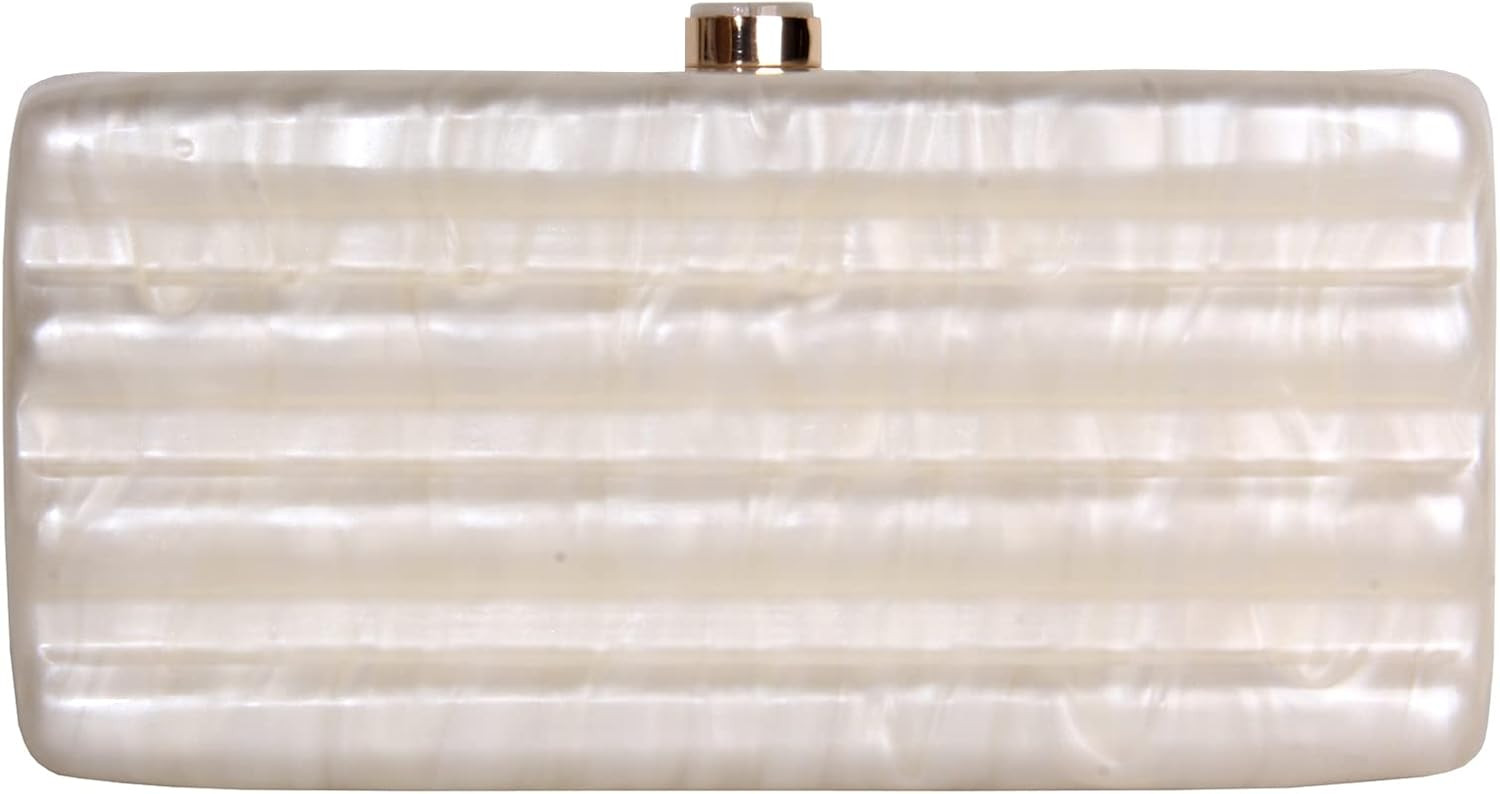 NUSTTAL Women Acrylic Clutch Purse Marbled Evening Shoulder Bag for Wedding Cocktail Party Prom | Amazon (US)