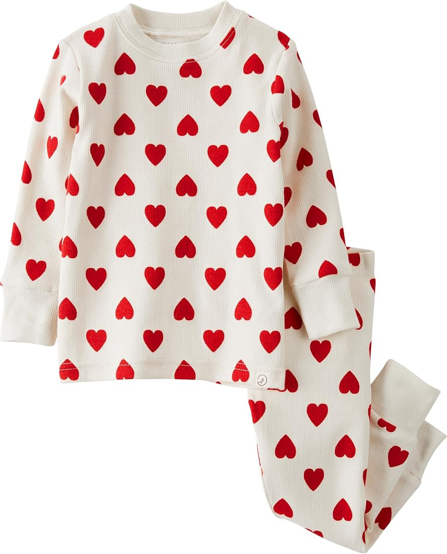 little planet by carter's Unisex Baby 2-Piece Pajamas Made with Organic Cotton, Hearts, 24 Months | Amazon (US)