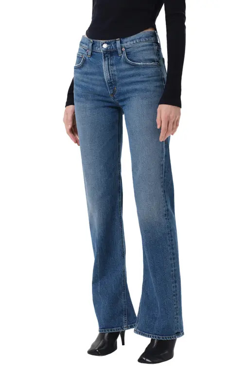 AGOLDE Kick Bootcut Jeans in Curve Md Worn Ind at Nordstrom, Size 26 | Nordstrom