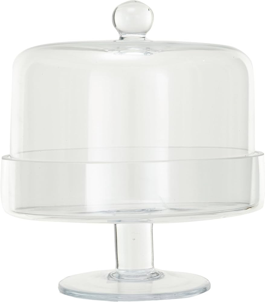 Creative Co-Op Glass Food Pedestal with Cloche, Clear | Amazon (US)