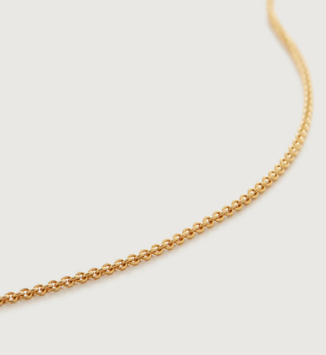 Fine Chain Necklace Adjustable 43cm/17' | Monica Vinader (Global)